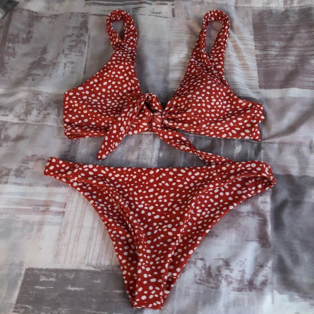 Shein orange and white bikini…size small